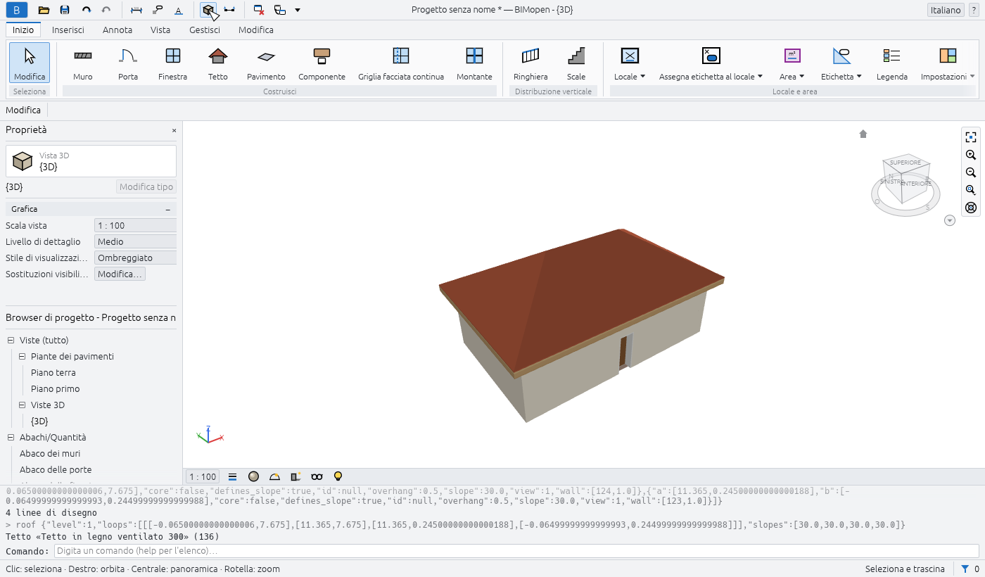 La prima casa nella vista 3D